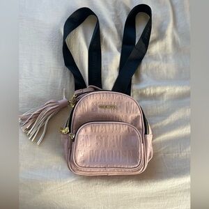 Steve Madden Mini Logo Backpack in blush pink